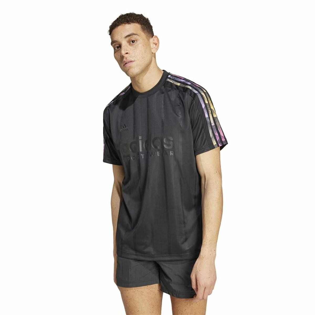Tricou cu Mânecă Scurtă Bărbați Adidas Tiro Q2 Negru