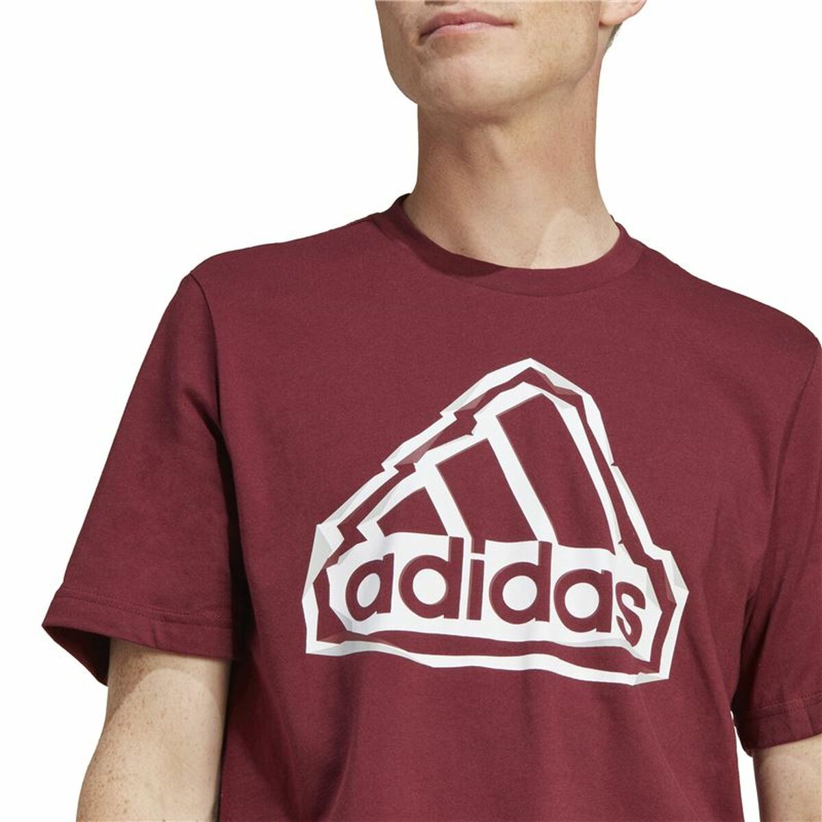 Tricou cu Mânecă Scurtă Bărbați Adidas Fld Bos Maro Castaniu