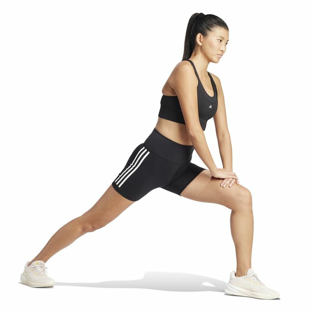 Colanți Sport de Damă Adidas Dailyrun 3Stripes 5In Negru