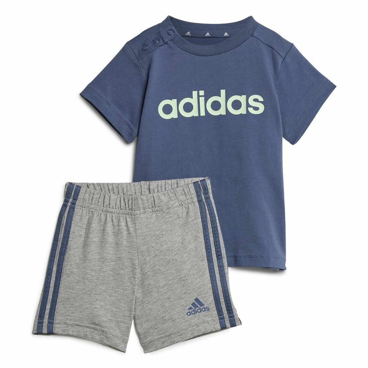 Set Sport pentru Bebeluși Adidas I Lin Co Set Infantil Albastru Gri Multicolor