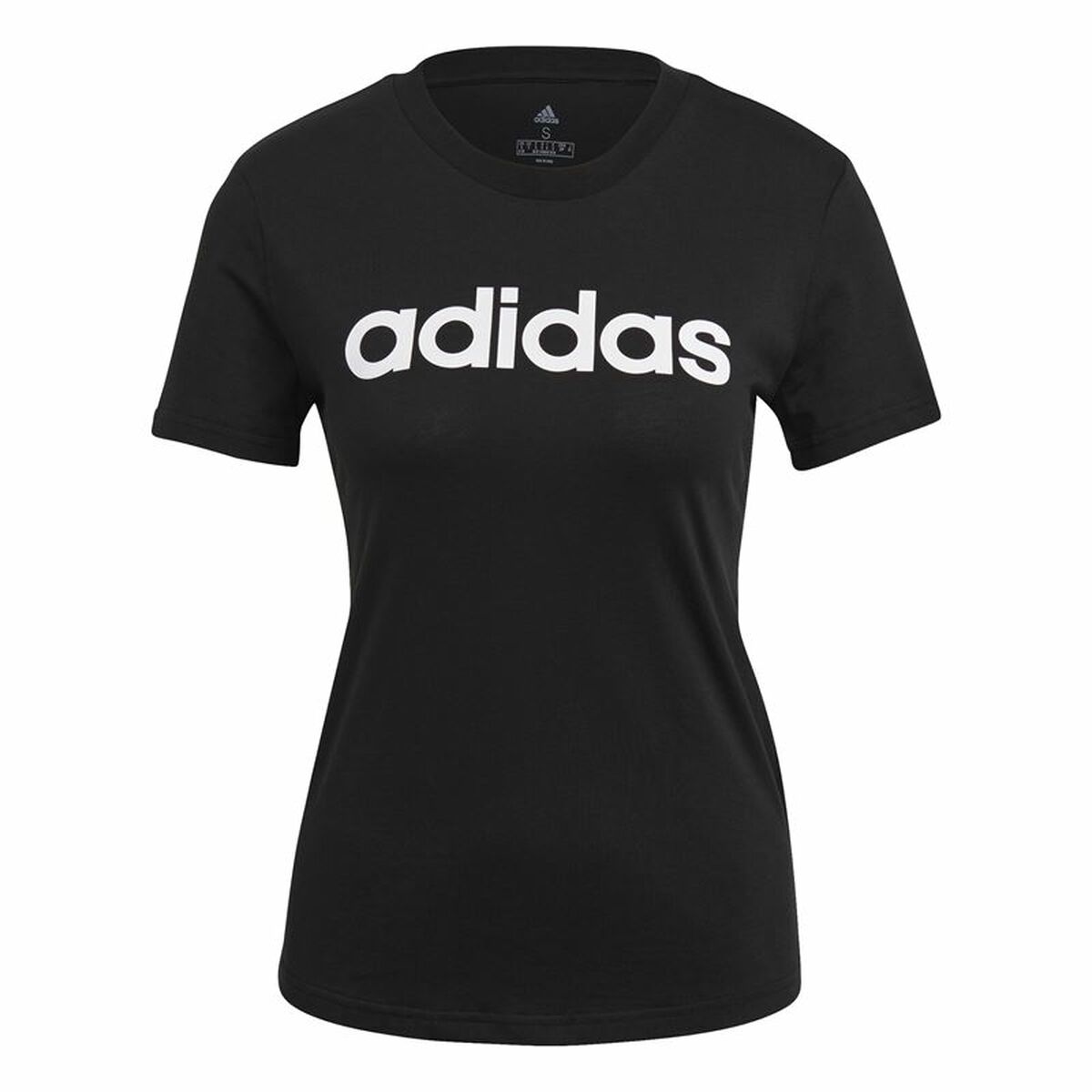 Tricou cu Mânecă Scurtă Femei Adidas Lin T Negru (XS)