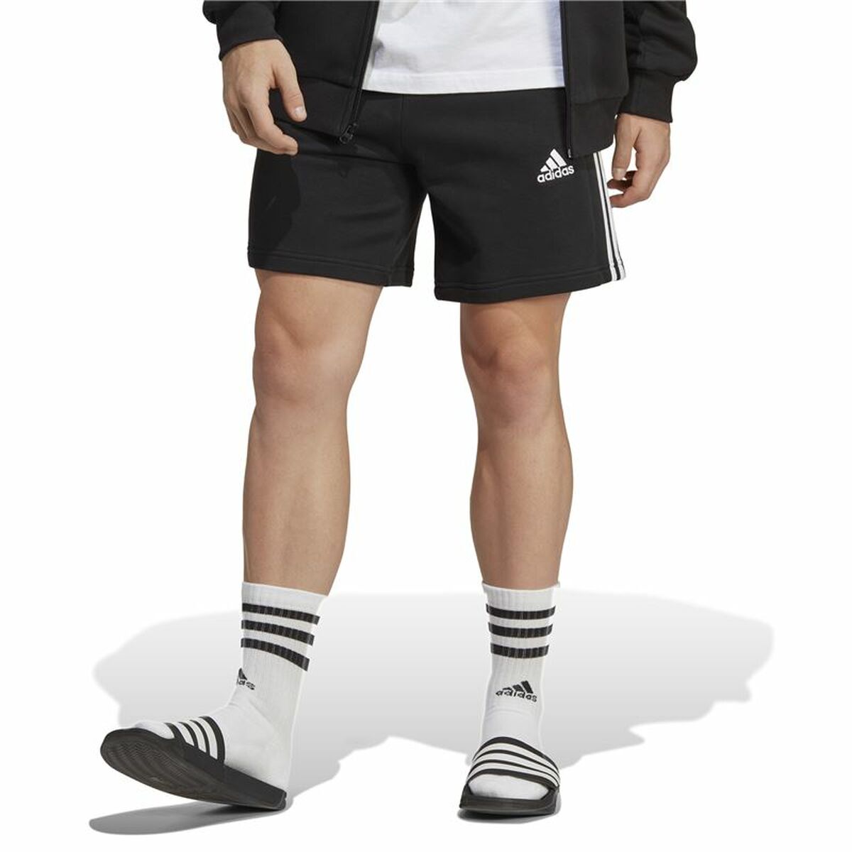 Pantaloni Scurți pentru Bărbați Adidas 3S Ft Sho Negru (XS)