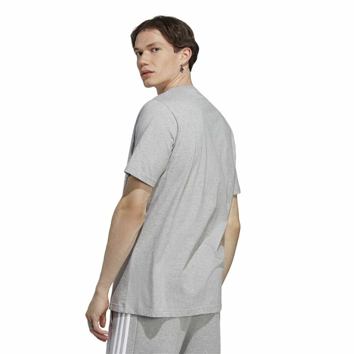 Tricou cu Mânecă Scurtă Bărbați Adidas Essentials Gri deschis S