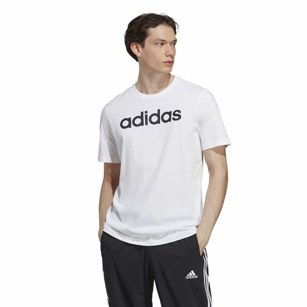 Tricou cu Mânecă Scurtă Bărbați Adidas Essentials Linear Logo XL