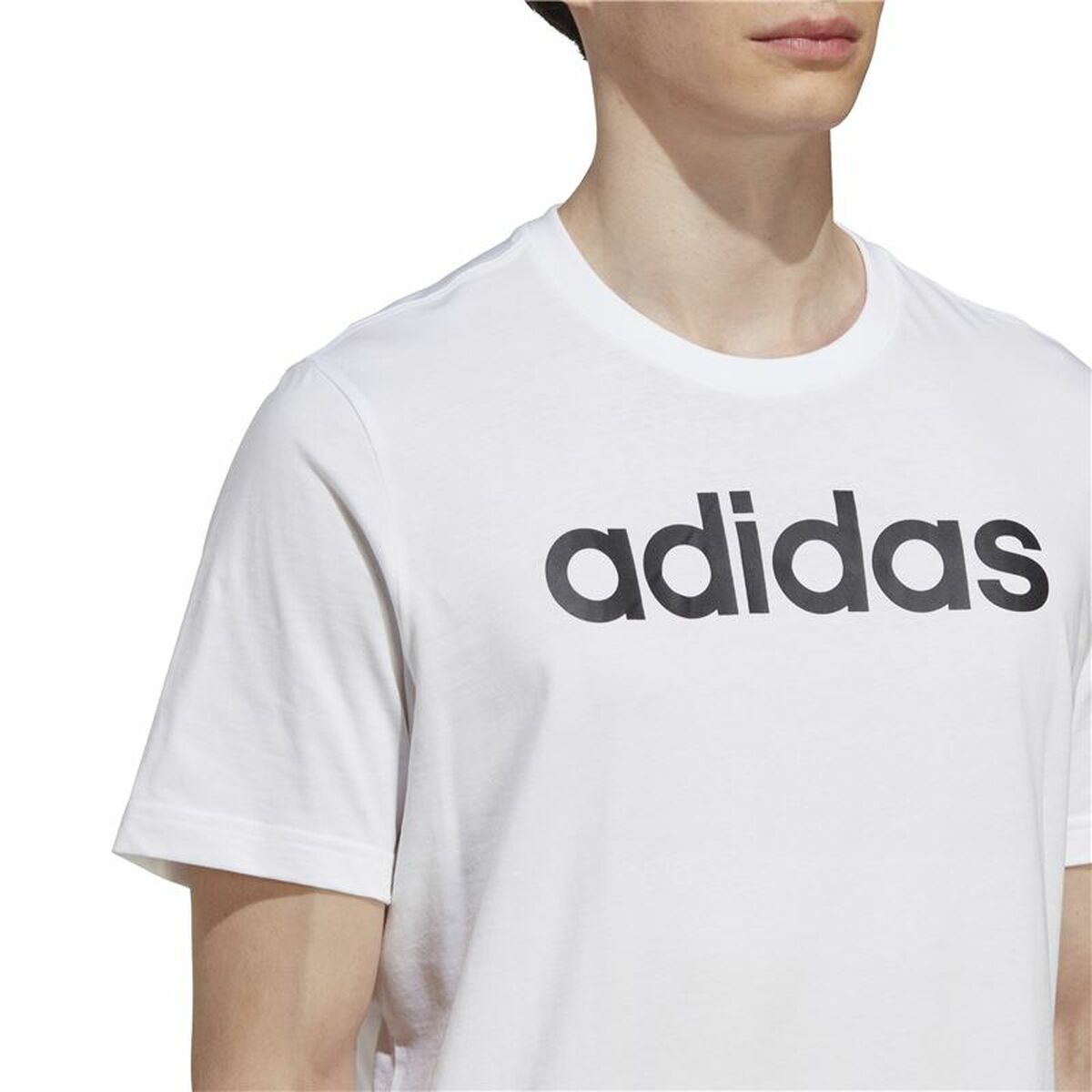 Tricou cu Mânecă Scurtă Bărbați Adidas Essentials Linear Logo XL