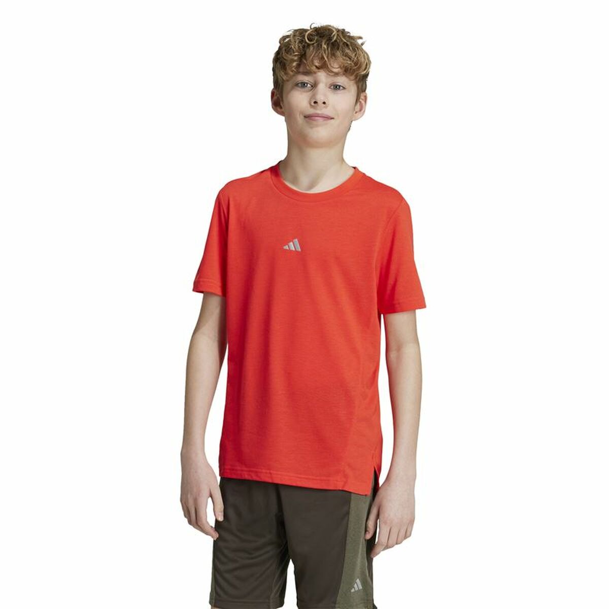 Tricou cu Mânecă Scurtă pentru Copii Adidas Training Aeroready (7-8 Ani)