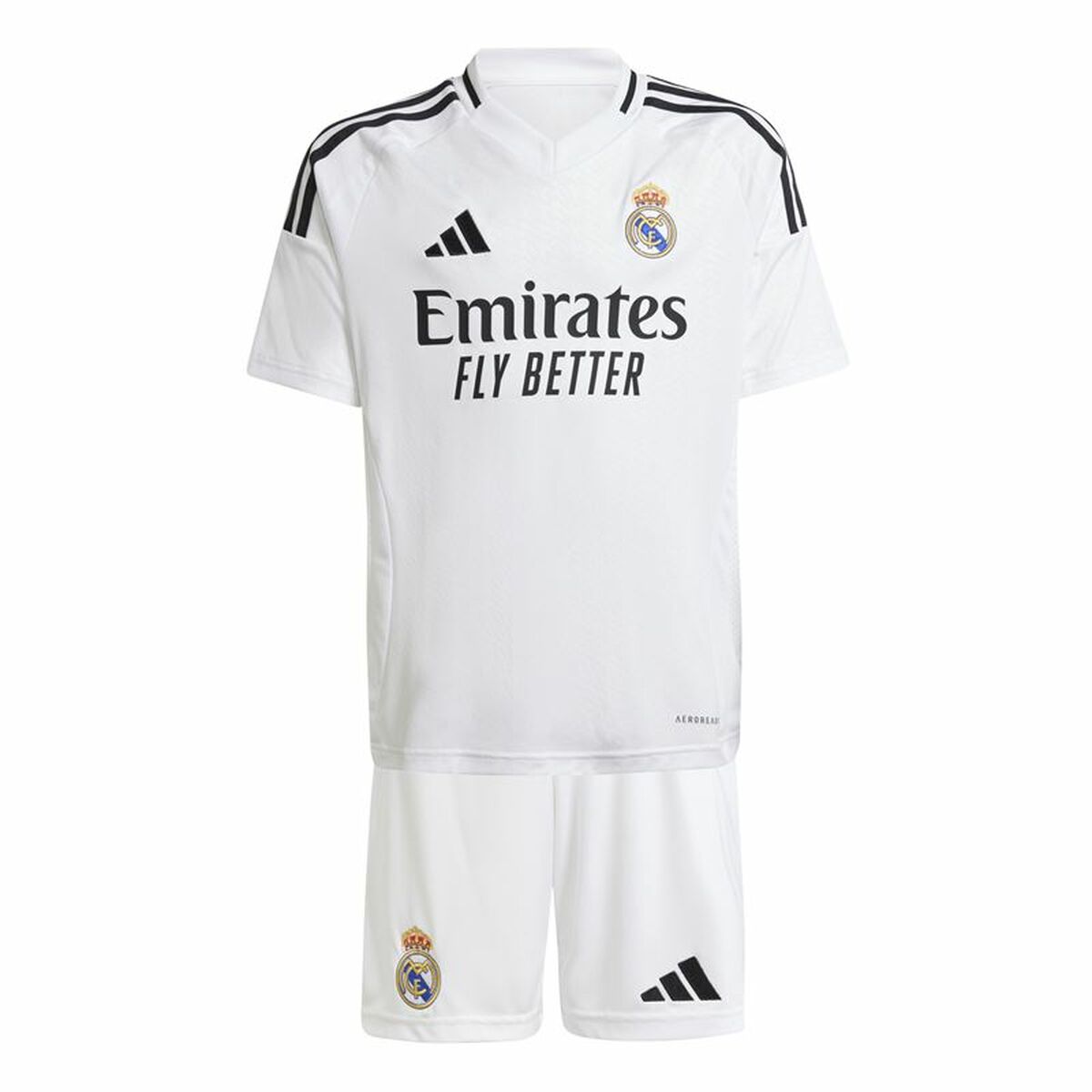 Set Sport pentru Copii Adidas Real Madrid 24/25 Home Kit Alb