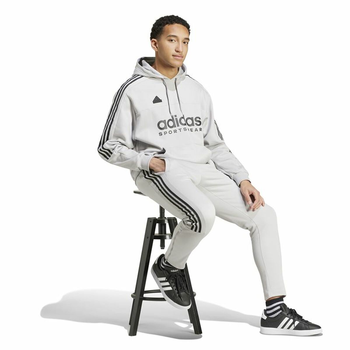 Hanorac cu Glugă Bărbați Adidas House Of Tiro Fleece Gri XS