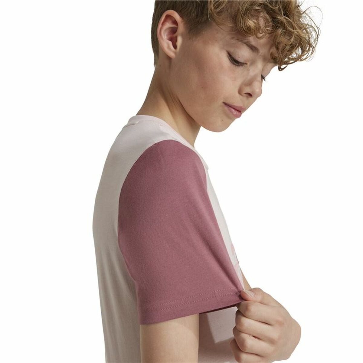 Tricou cu Mânecă Scurtă pentru Copii Adidas Essentials Big Logo Colorblock