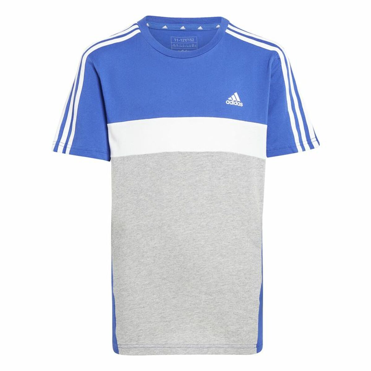 Tricou cu Mânecă Scurtă pentru Copii Adidas 3S Tib Albastru