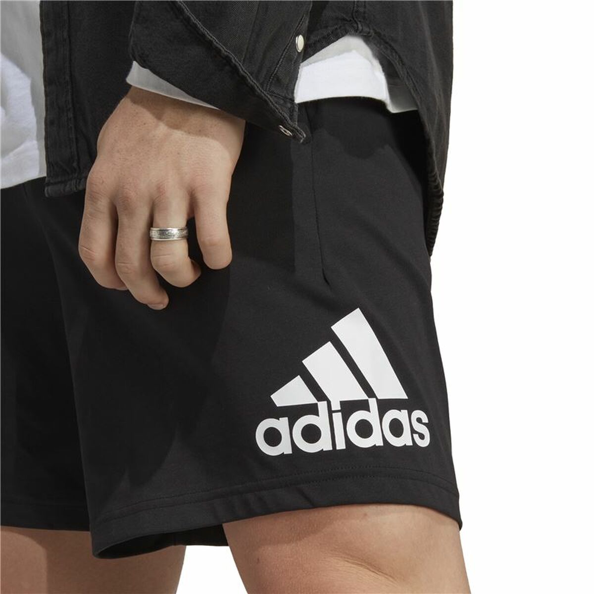 Pantalon Scurt Sport Adidas Essentials Logo Negru