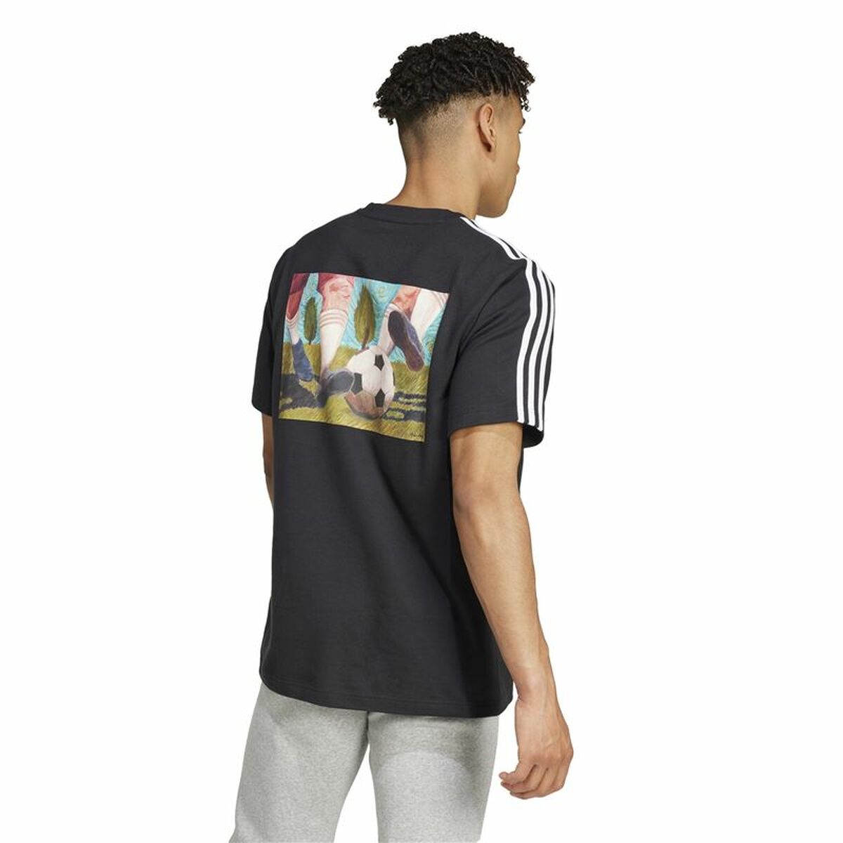 Tricou cu Mânecă Scurtă Bărbați Adidas Gallery Graphic Negru