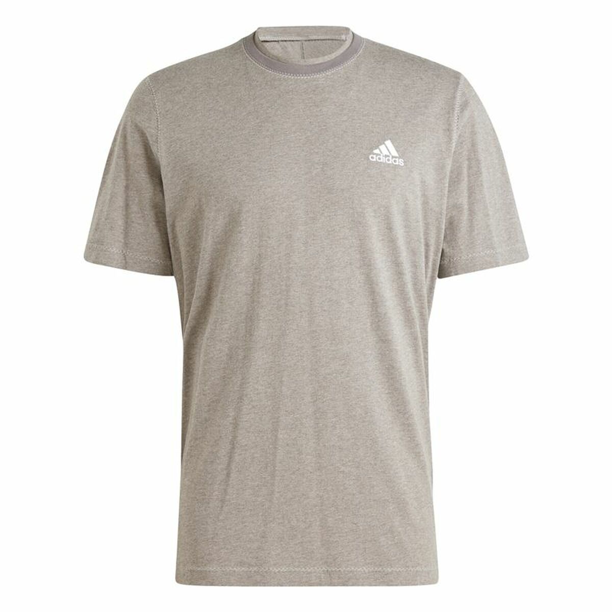Tricou cu Mânecă Scurtă Bărbați Adidas Seasonal Essentials Maro Gri deschis