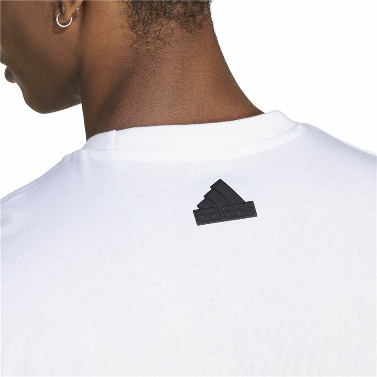 Tricou cu Mânecă Scurtă Bărbați Adidas House Of Tiro Summer Linear Graphic Alb