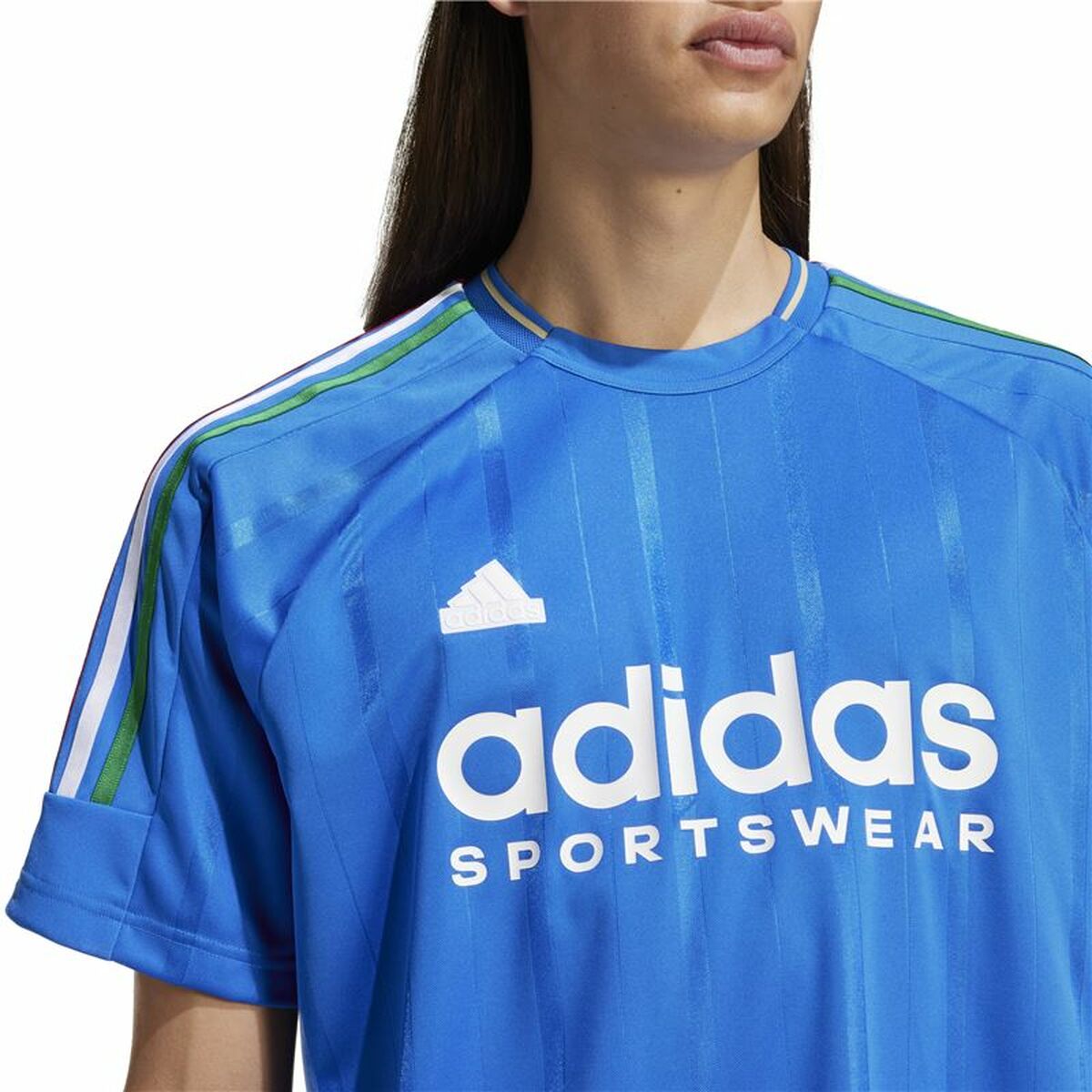 Tricou cu Mânecă Scurtă Bărbați Adidas Tiro Nations Pack Albastru Alb