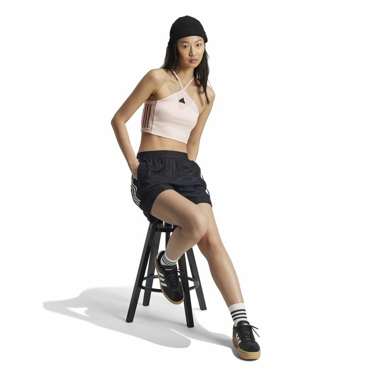 Tricou cu Bretele Damă Adidas Tiro Cut Summer Triangle Roz