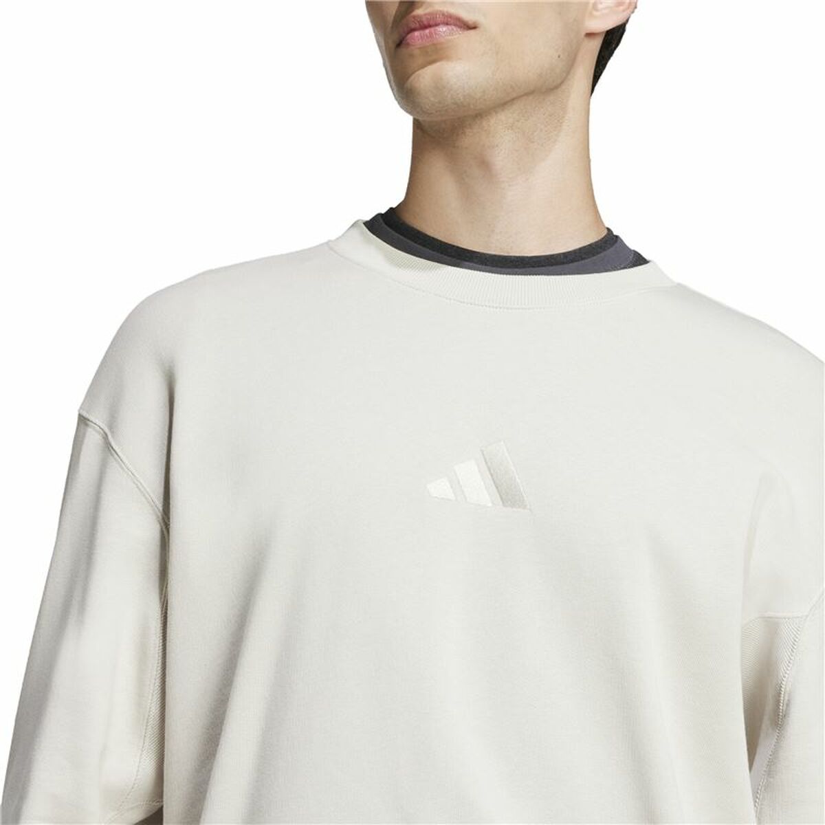 Hanorac fără Glugă Bărbați Adidas All Szn French Terry Crew Bej