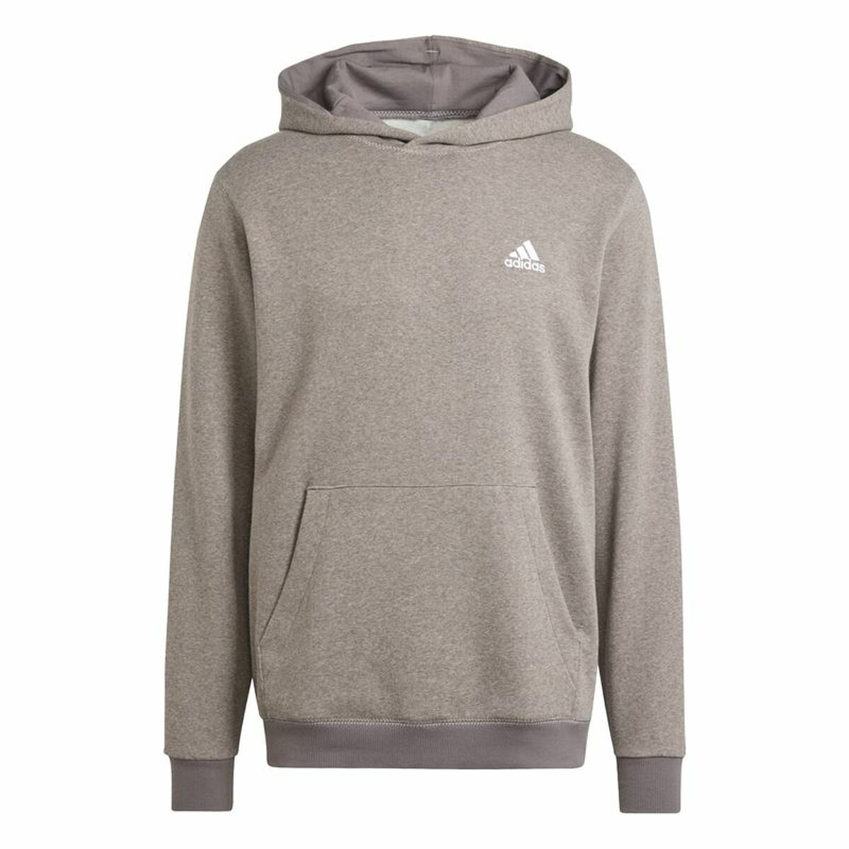 Hanorac cu Glugă Bărbați Adidas Seasonal Essentials Melange Hoodie Maro Bej
