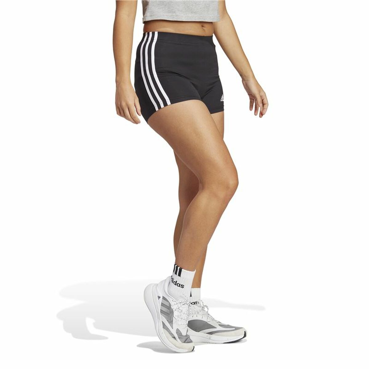 Colanți Sport de Damă Adidas Essentials Single 3S Booty Negru