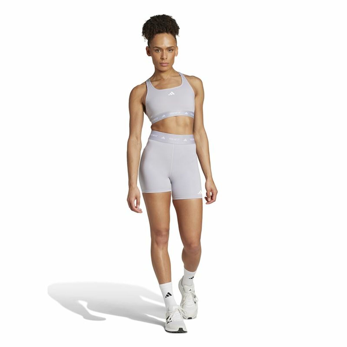 Colanți Sport de Damă Adidas Techfit Short Gri