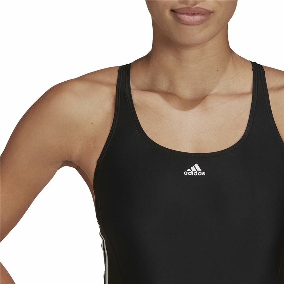 Costum de Baie Femei Adidas 3S Mid Suit Negru