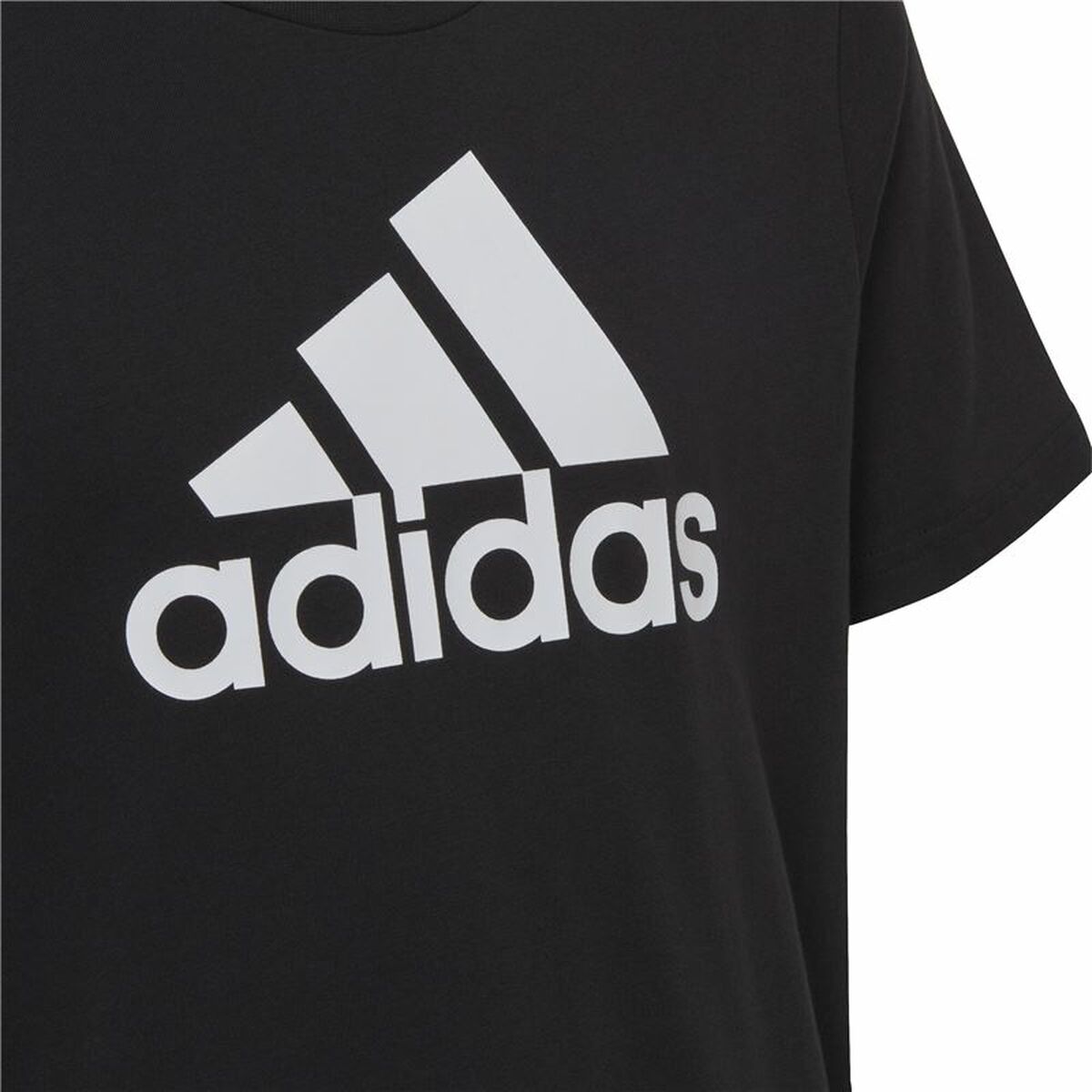 Tricou cu Mânecă Scurtă pentru Copii Adidas Big Logo Negru