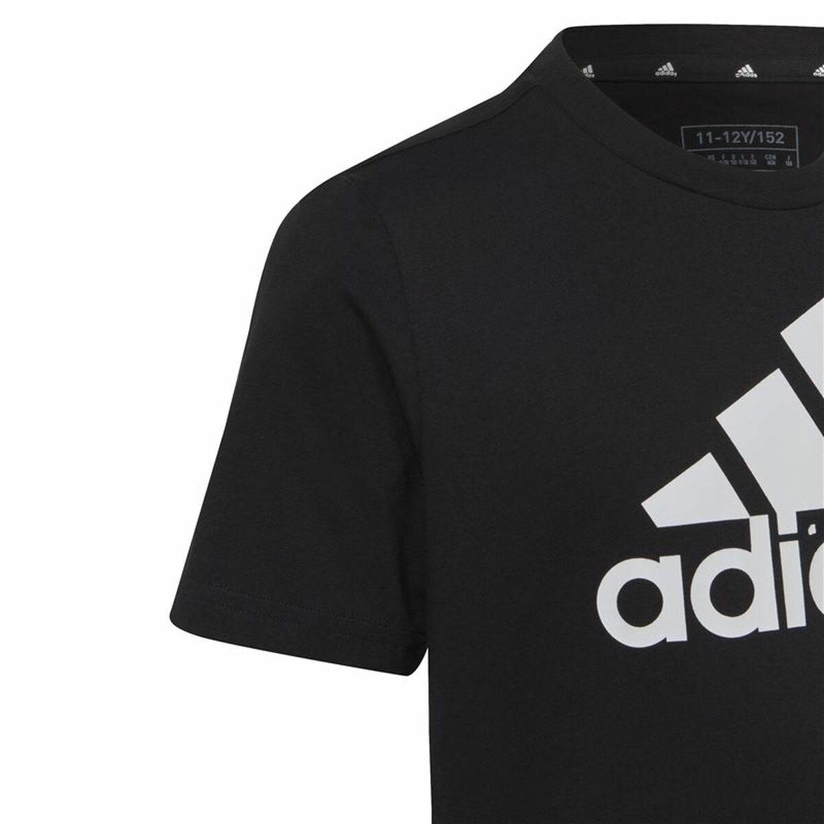 Tricou cu Mânecă Scurtă pentru Copii Adidas Big Logo Negru