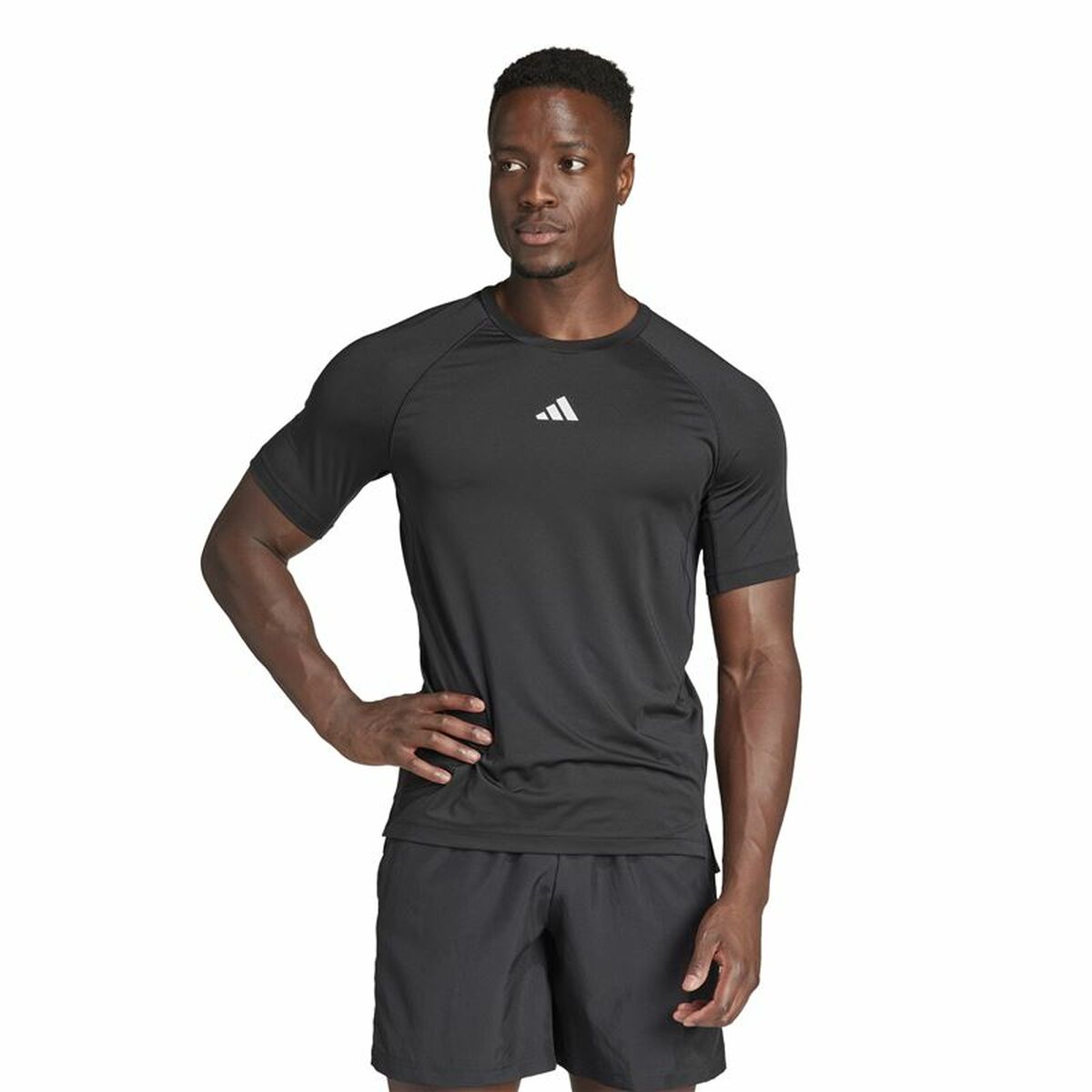 Tricou cu Mânecă Scurtă Bărbați Adidas Essentials Gym+ Negru