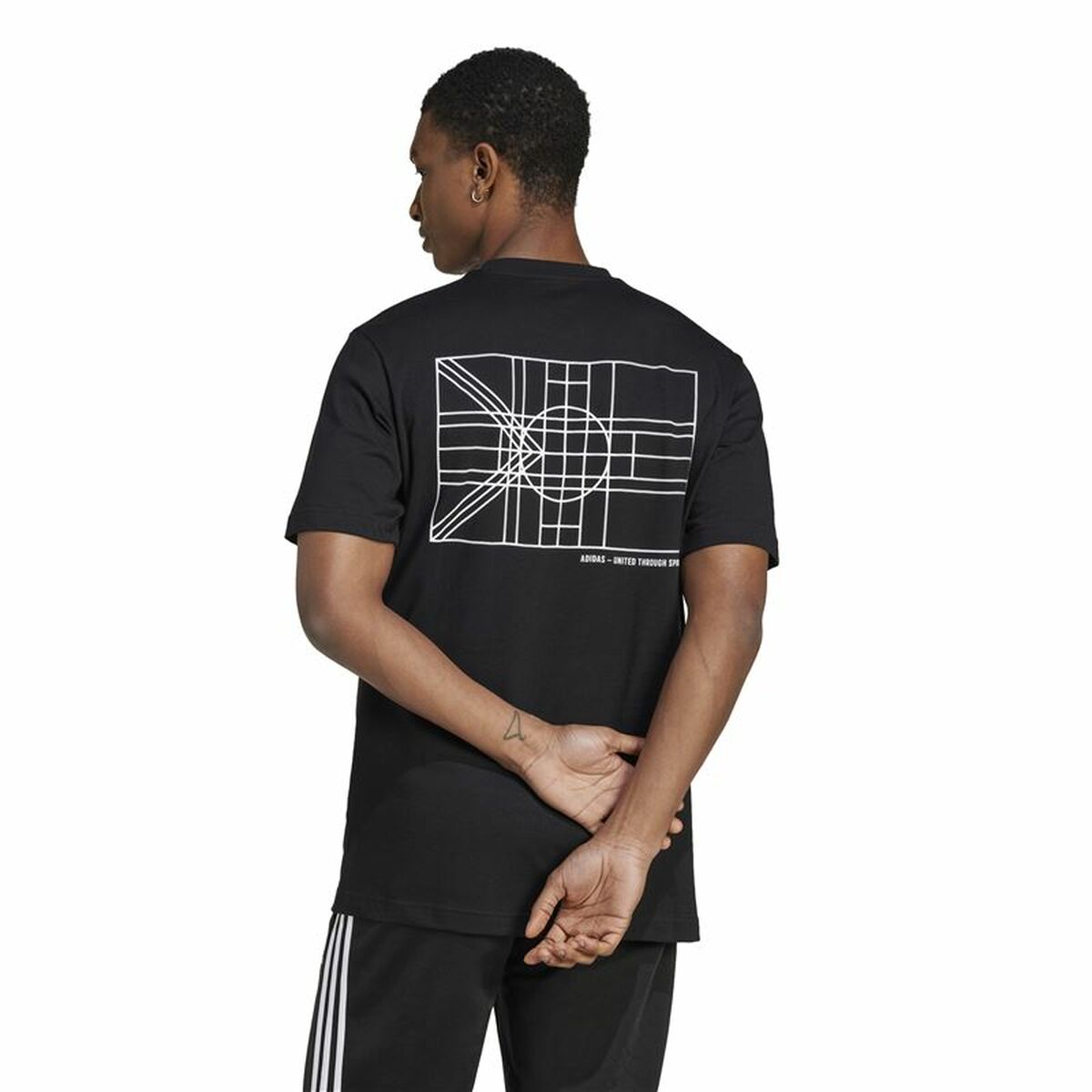 Tricou cu Mânecă Scurtă Bărbați Adidas House Of Tiro Nations Graphic Negru