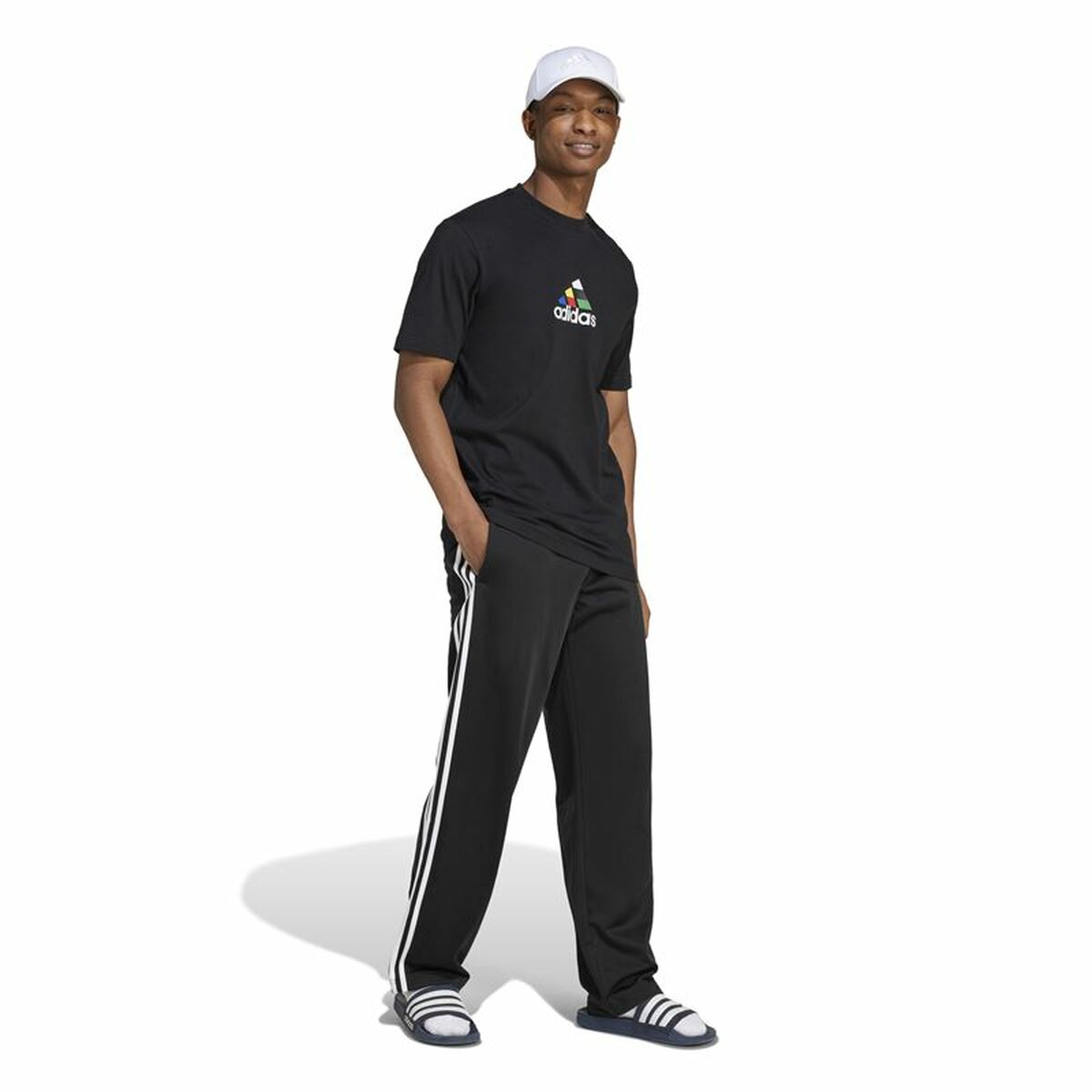 Tricou cu Mânecă Scurtă Bărbați Adidas House Of Tiro Nations Graphic Negru