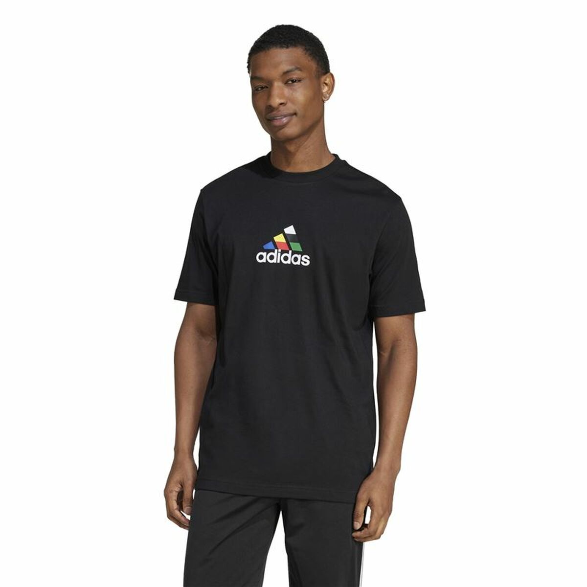 Tricou cu Mânecă Scurtă Bărbați Adidas House Of Tiro Nations Graphic Negru