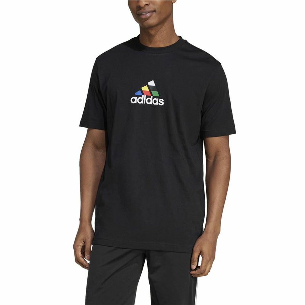 Tricou cu Mânecă Scurtă Bărbați Adidas House Of Tiro Nations Graphic Negru