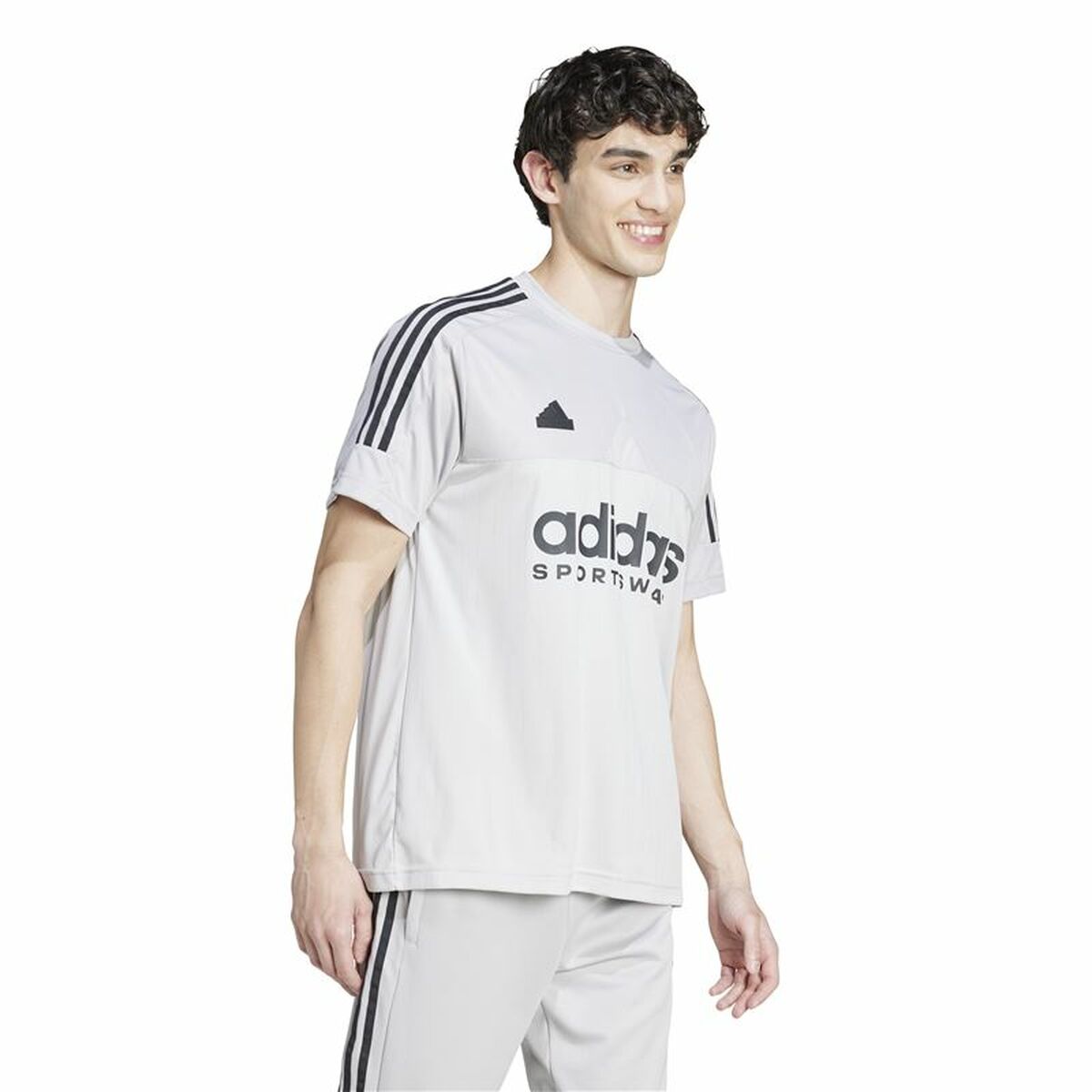 Tricou cu Mânecă Scurtă Bărbați Adidas Tiro Gri