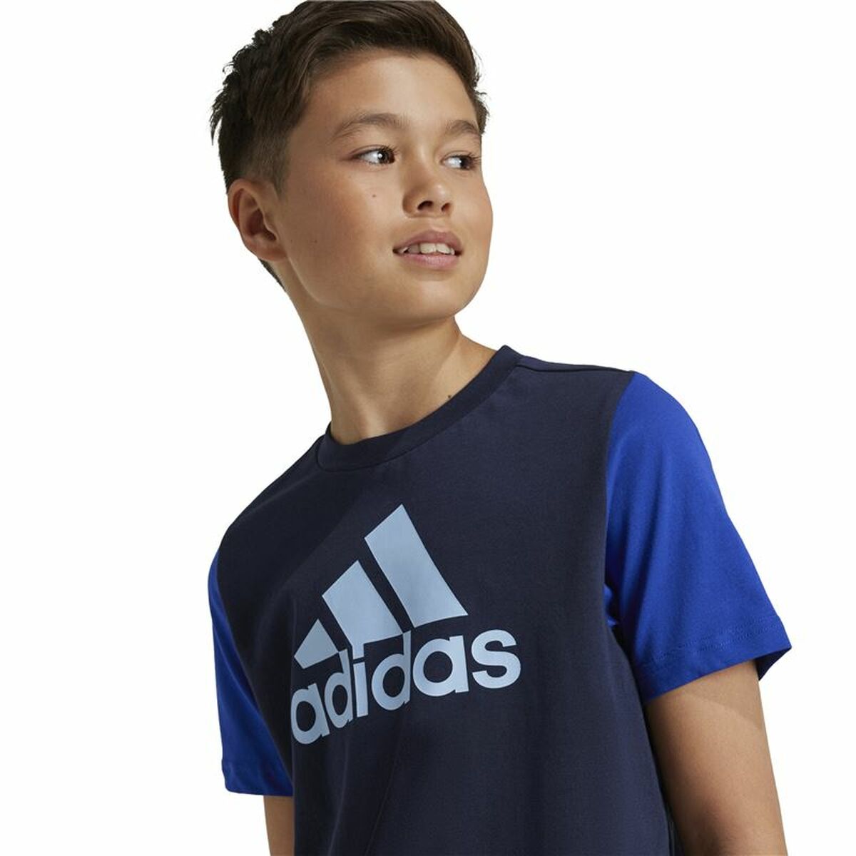 Tricou cu Mânecă Scurtă Copii Adidas Essentials Albastru