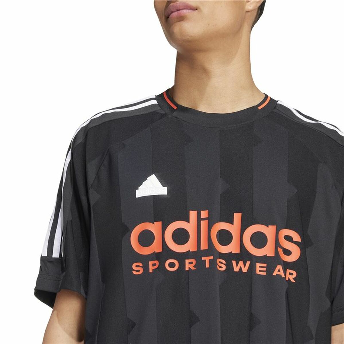 Tricou cu Mânecă Scurtă Bărbați Adidas House Of Tiro Jacquard Jersey Negru