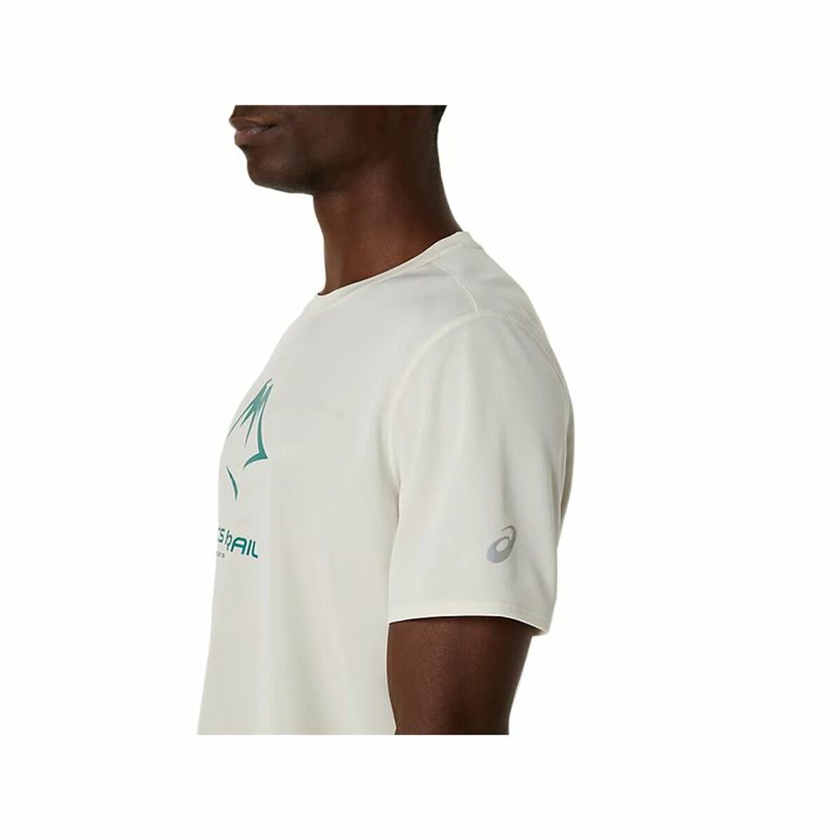 Tricou cu Mânecă Scurtă Bărbați Asics Fujitrail Logo Ss Top Alb