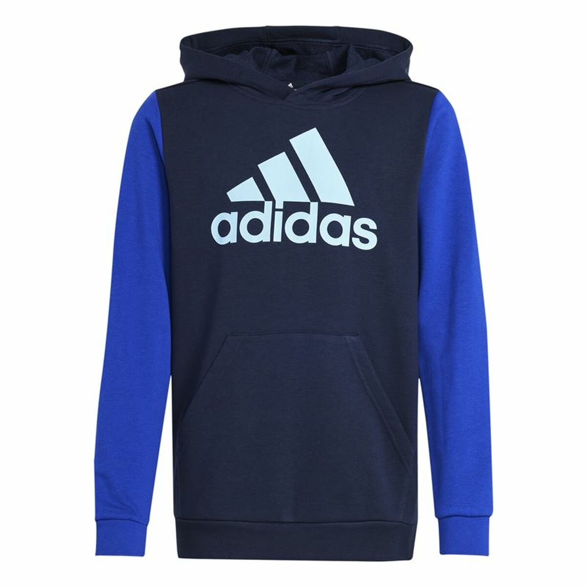 Hanorac cu Glugă Copii Adidas Essentials Big Logo Colorblock Albastru