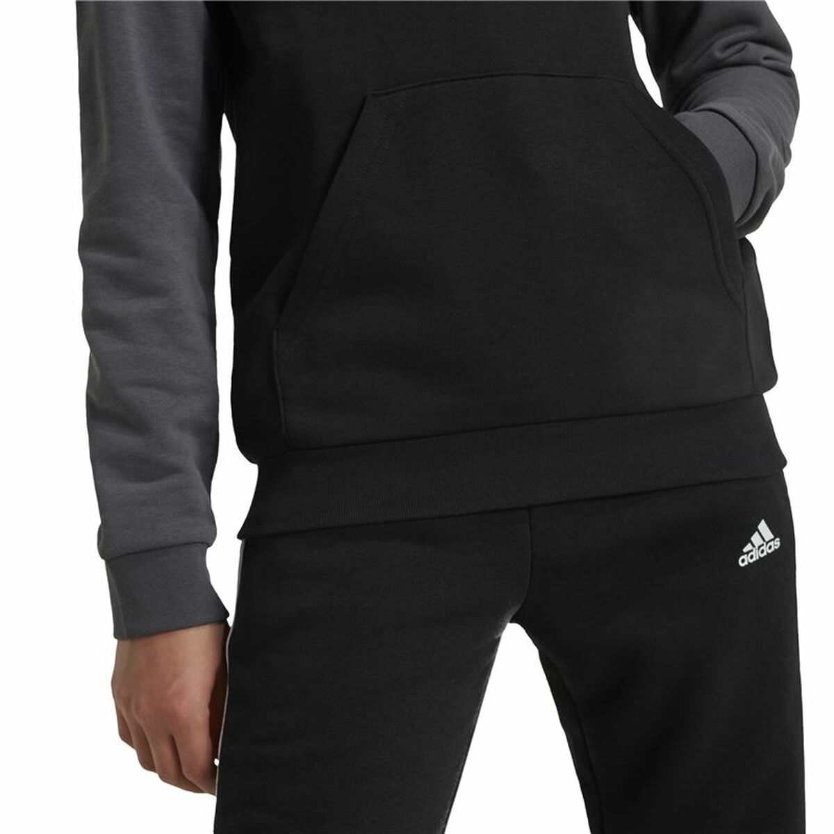 Hanorac cu glugă pentru fete Adidas Essentials Gri