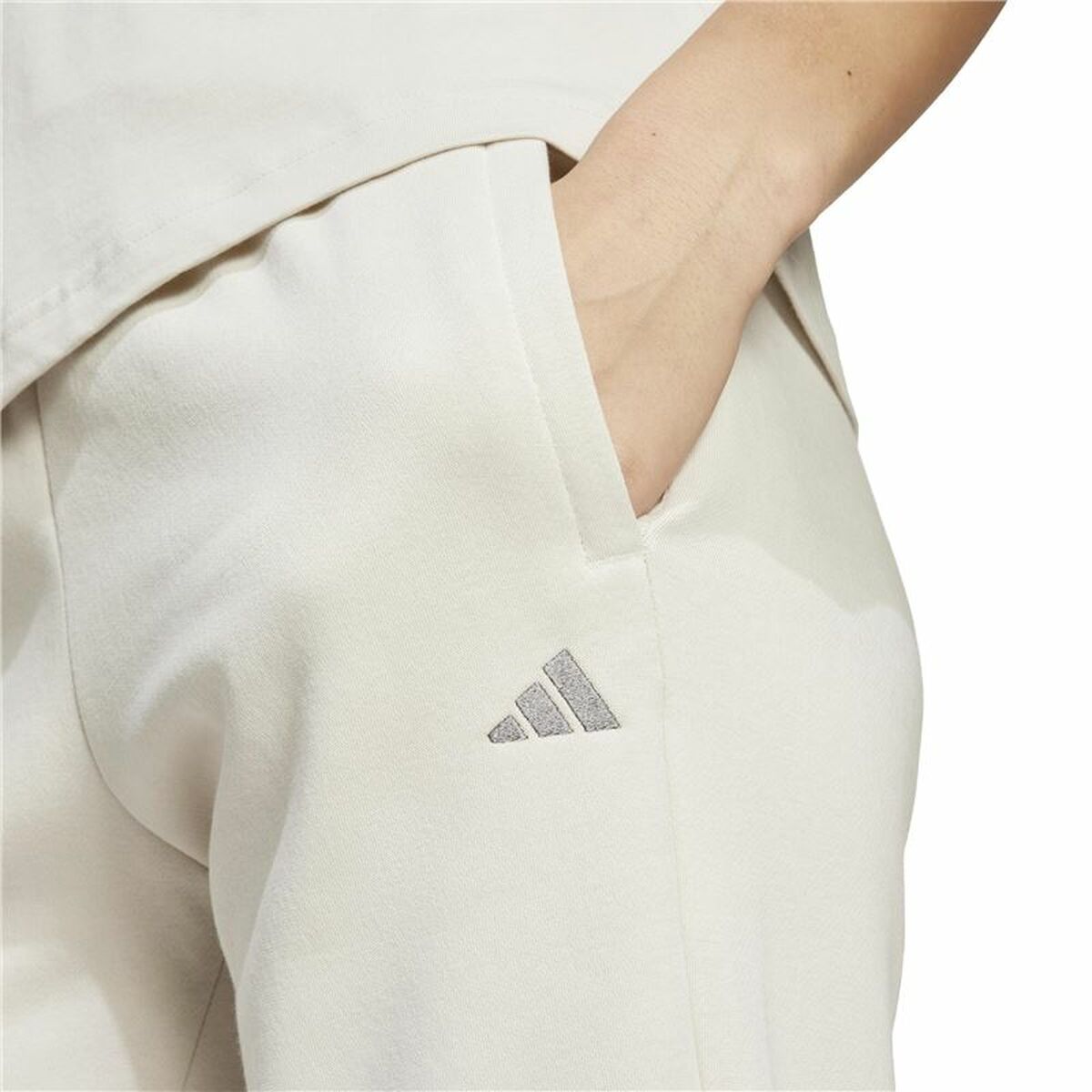 Pantaloni lungi de sport Adidas Essentials Alb Femeie