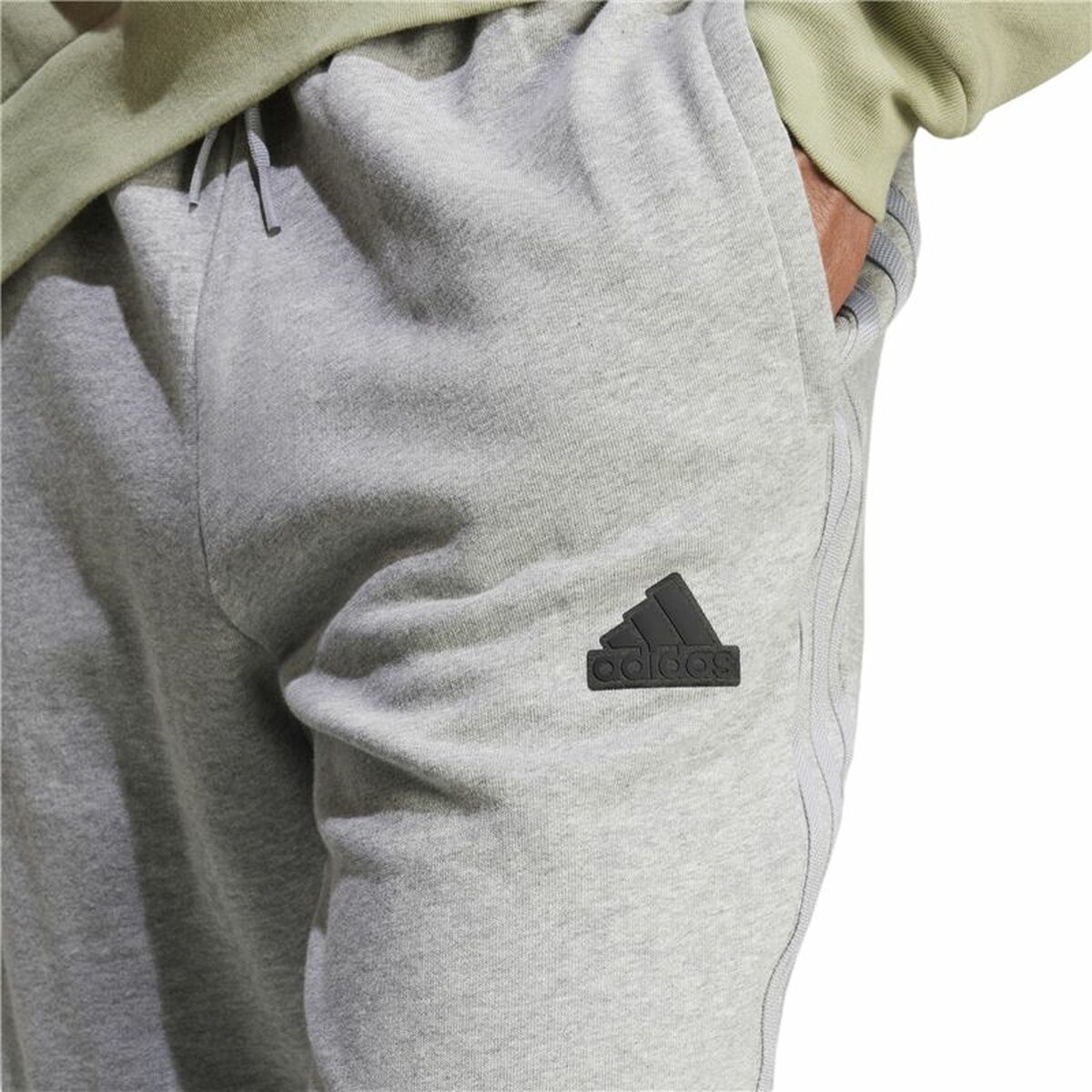 Pantaloni lungi de sport Adidas Brand Love French Terry Gri Bărbați