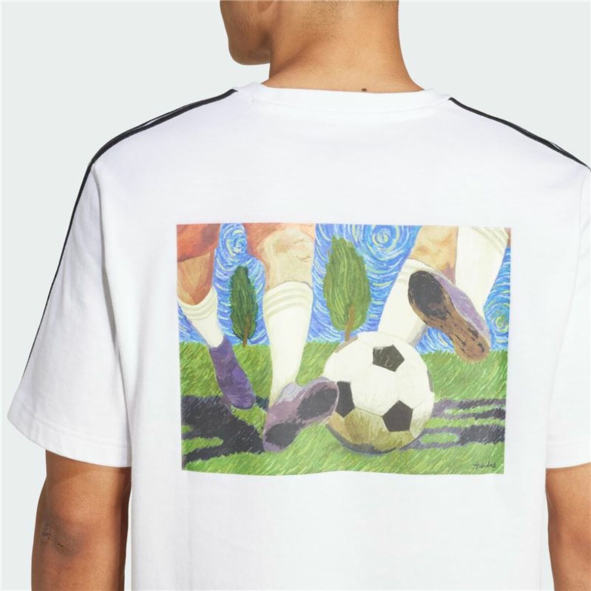 Tricou cu Mânecă Scurtă Bărbați Adidas Gallery Graphic Alb