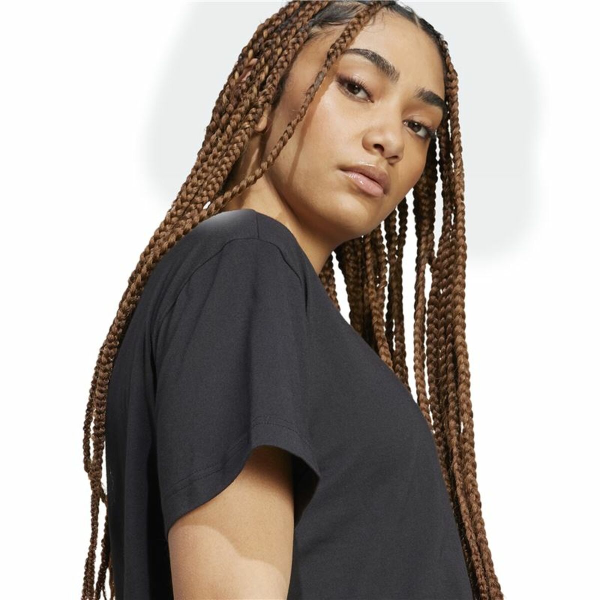 Tricou cu Mânecă Scurtă Femei Adidas Essentials Negru