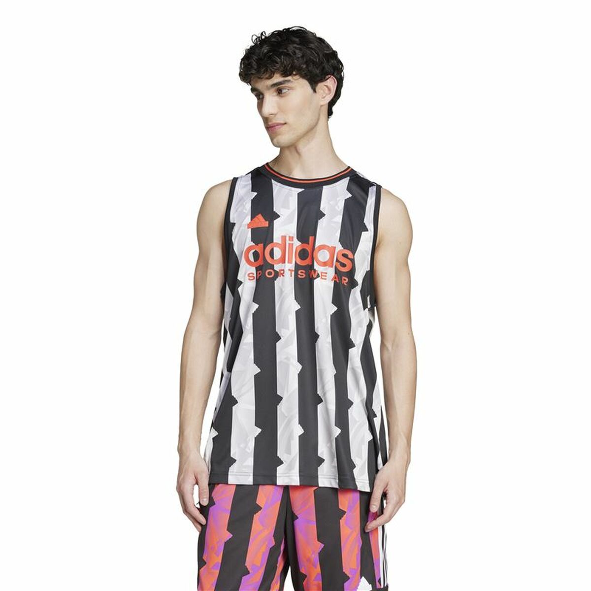 Tricou cu Bretele Bărbat Adidas House Of Tiro Tank Top Alb Negru