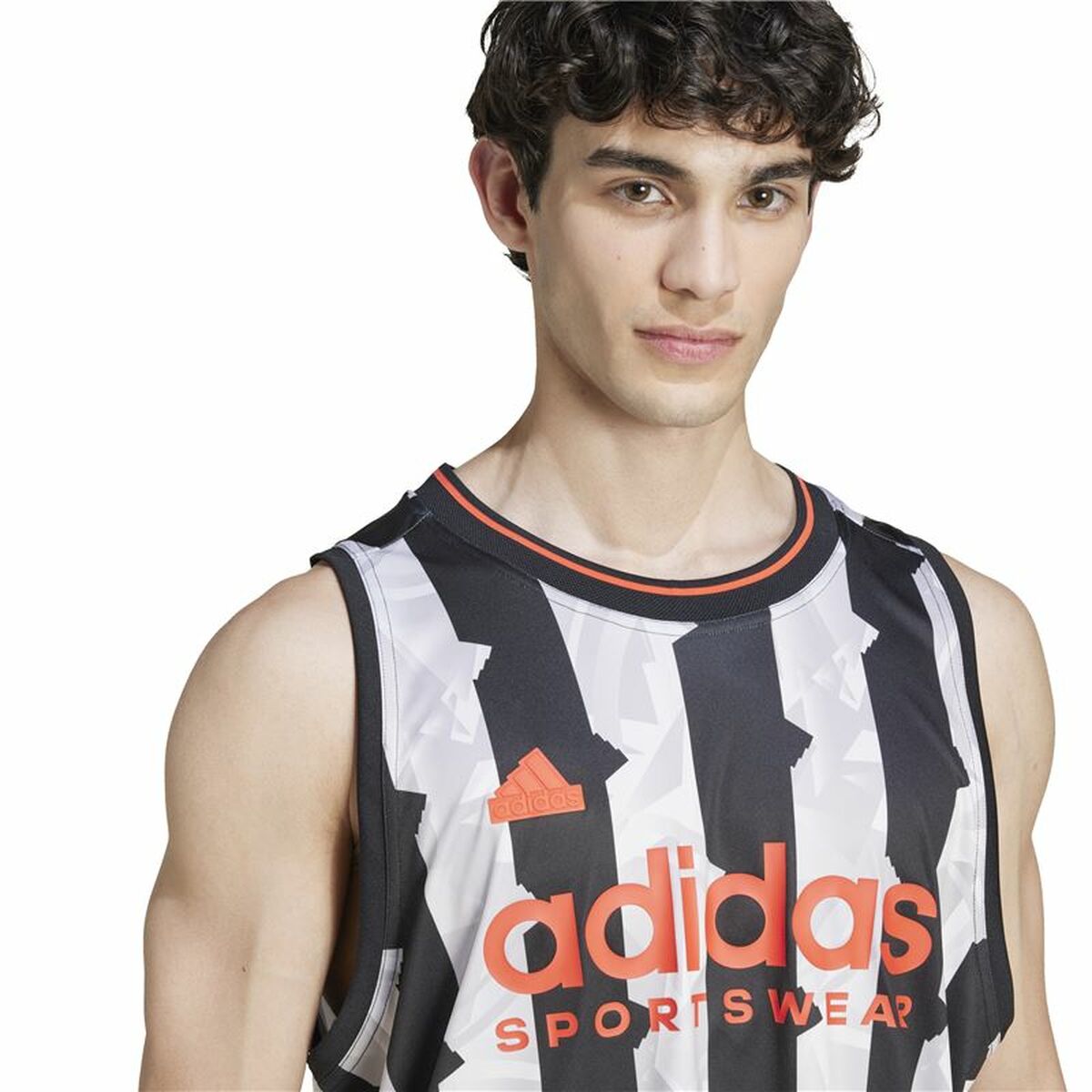 Tricou cu Bretele Bărbat Adidas House Of Tiro Tank Top Alb Negru