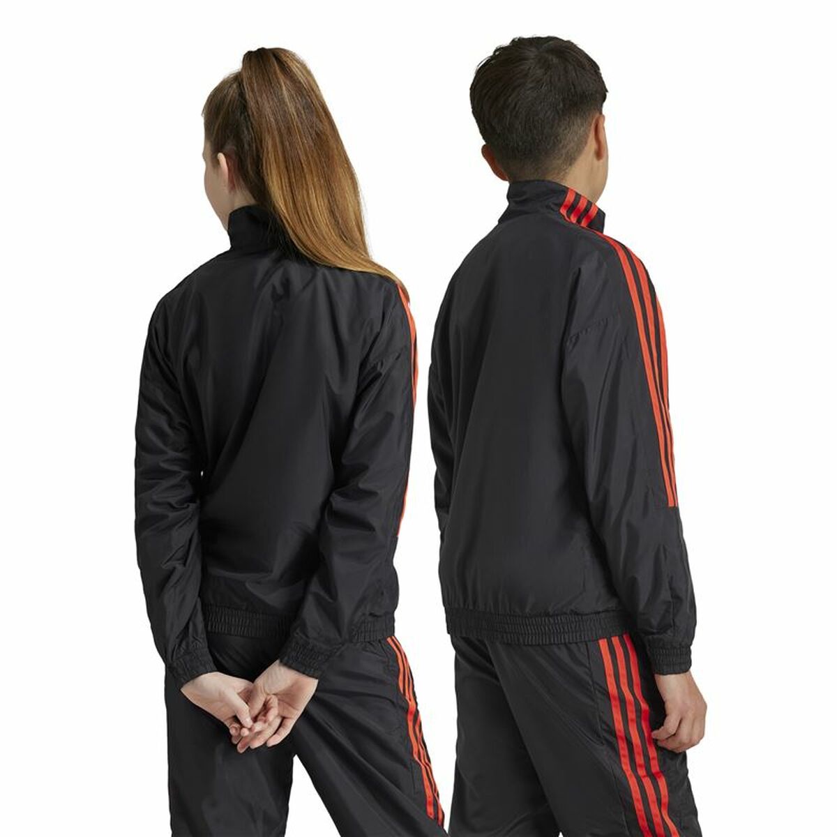 Hanorac fără Glugă Adidas Tiro Woven Tracktop Negru