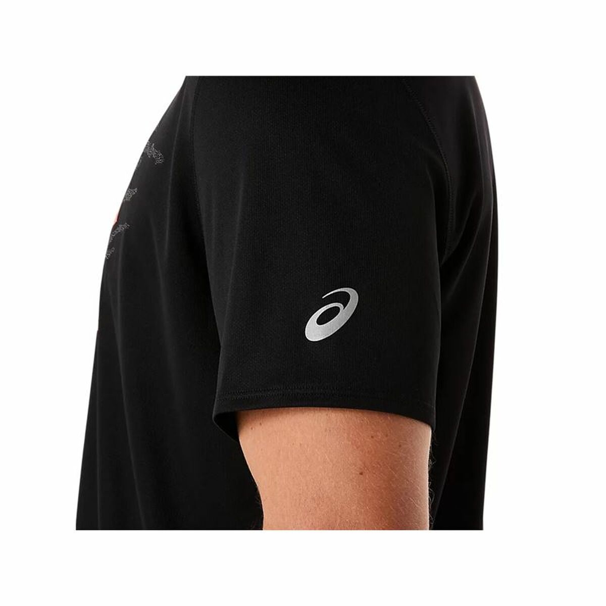 Tricou cu Mânecă Scurtă Bărbați Asics Fujitrail Logo Ss Top Negru
