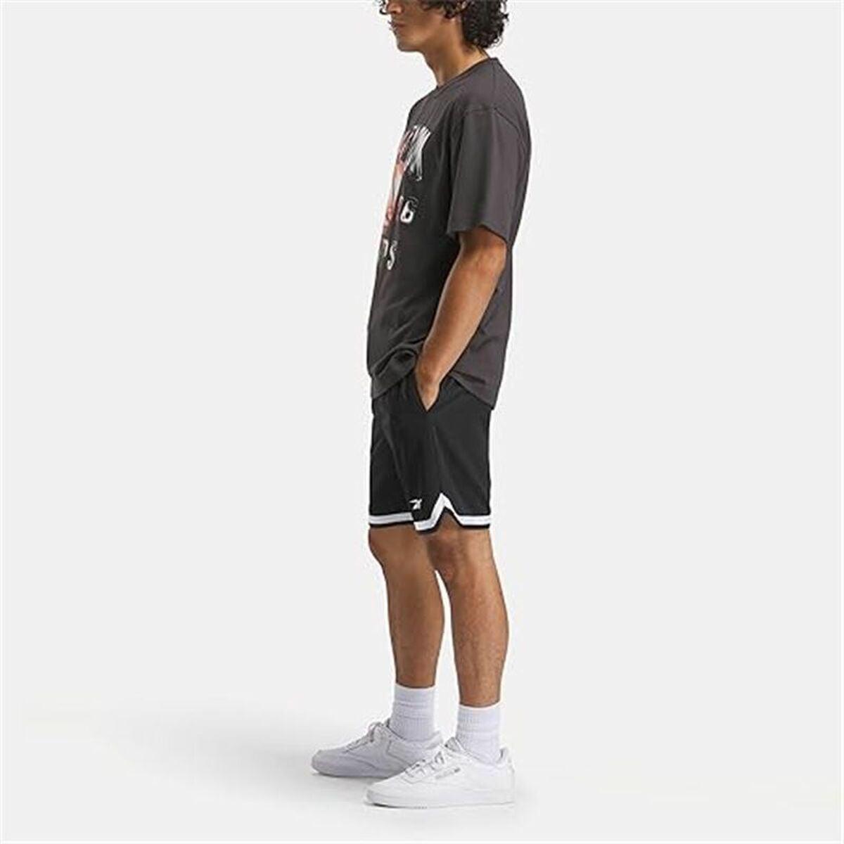 Tricou cu Mânecă Scurtă Bărbați Reebok Gs Basketball On Fir Negru