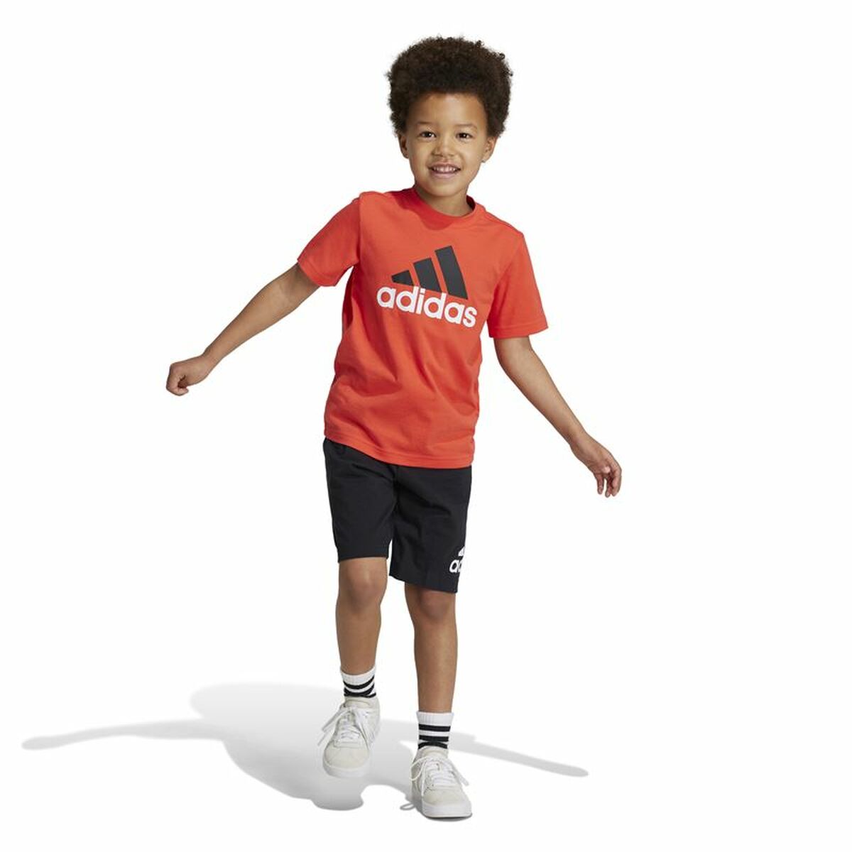 Set Sport pentru Copii Adidas Essentials Negru Multicolor Portocaliu