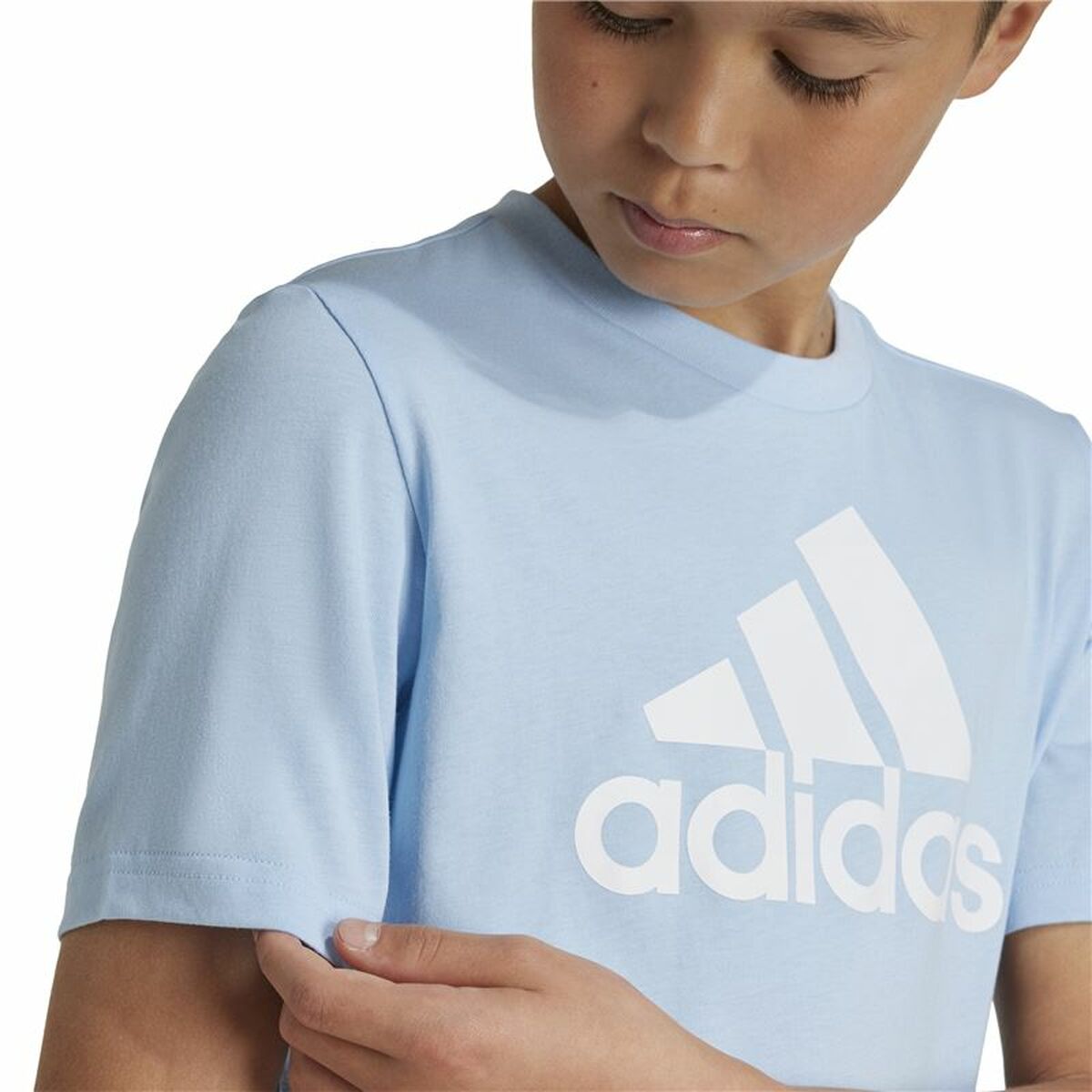 Tricou cu Mânecă Scurtă Unisex Adidas Essentials Albastru Albastru celest