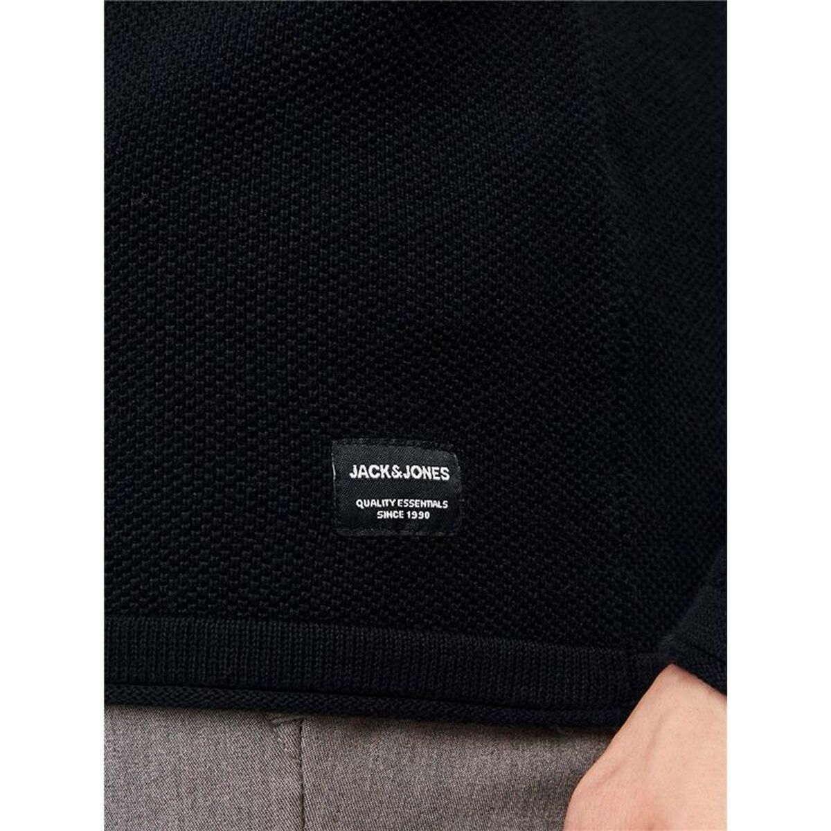 Tricou cu Mânecă Lungă Bărbați Jack & Jones ehill Knit Negru